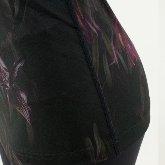 Lululemon Cool Racerback Black Floral- Like New - Picture 3 of 6
